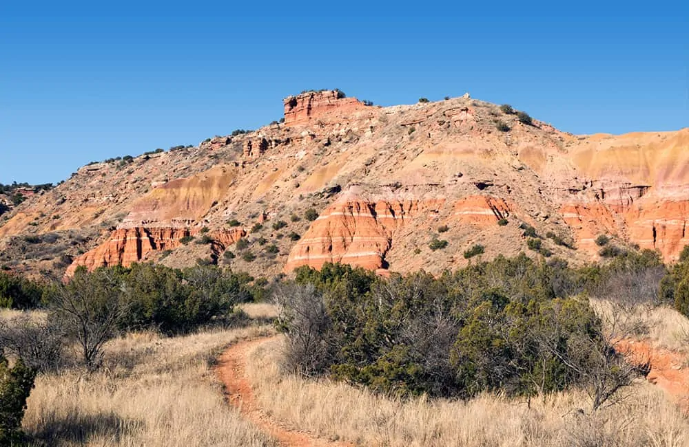 Weekend getaway from Dallas features an image of Palo Duro Canyon in Amarillo, TX